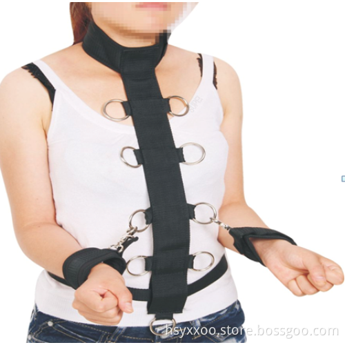3PC Adjustable Neck & Wrist traint Set Wrist Cuff And Collor Funny Adult Games for Couples Erotic Toy